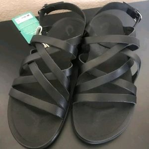 NWT OLUKAI women's leather Awe Awe sandal, size 10